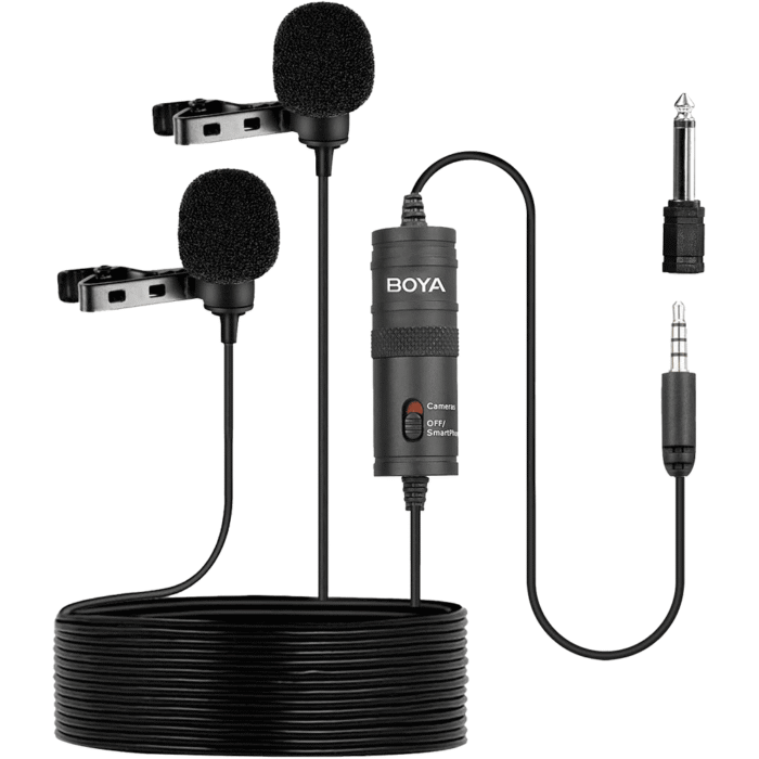 BOYA BY-M1DM Microphone ორი მიკროფონით - Image 4