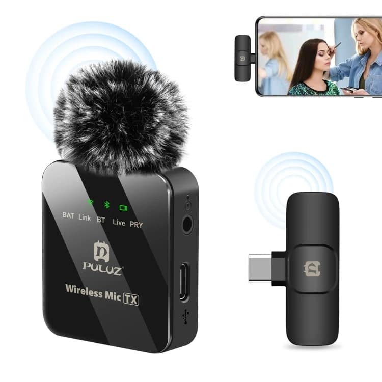 Hbcc4672a54d14abd8548b0e213dff681Y-20261027-215419 PULUZ Wireless Microphone 1X უსადენო სამკერდე მიკროფონი - Image 1