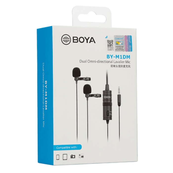 BOYA BY-M1DM Microphone ორი მიკროფონით - Image 3