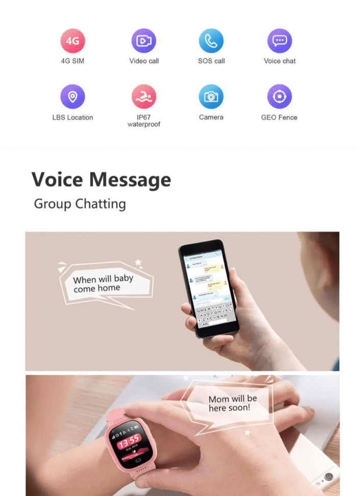 MOTTO LT08 4G GPS საბავშვო საათი - Image 2