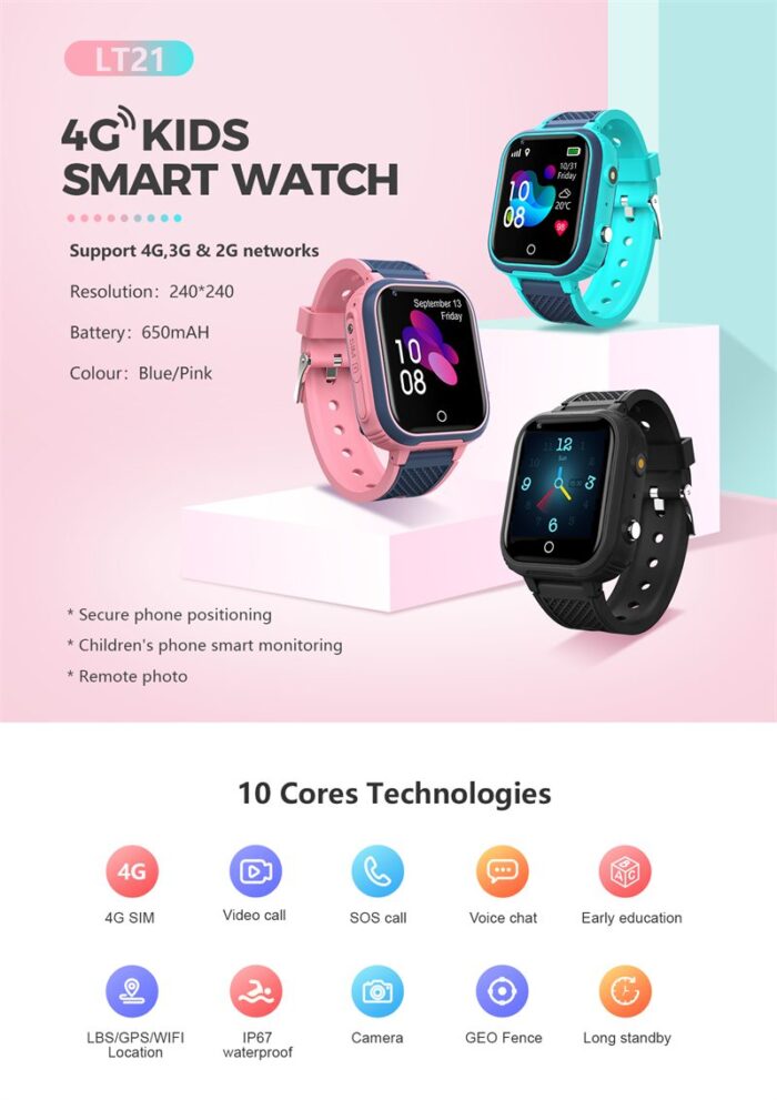 MOTTO LT21 4G GPS საბავშვო საათი - Image 13