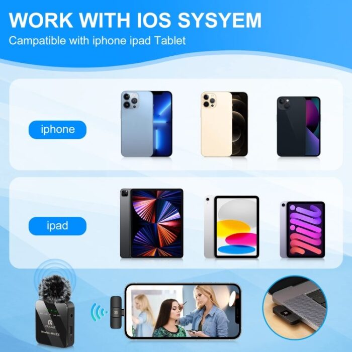 Puluz Wireless Microphone უსადენო სამკერდე მიკროფონი - Image 10