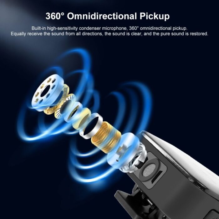 Puluz Wireless Microphone უსადენო სამკერდე მიკროფონი - Image 4