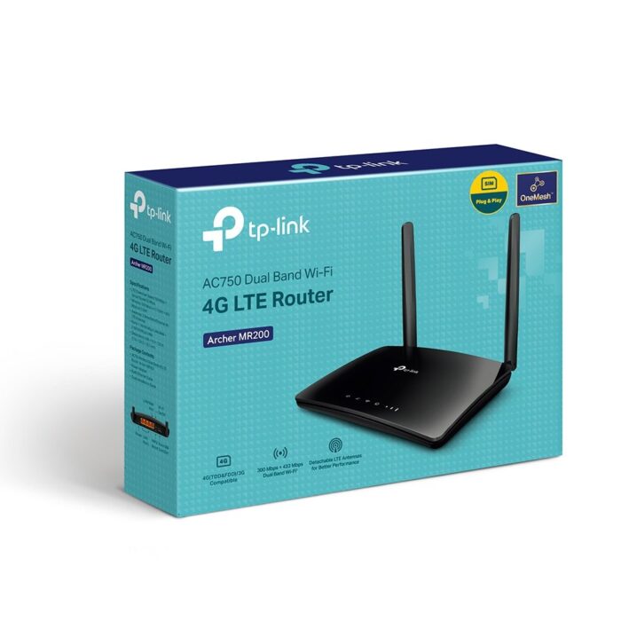 TP-Link MR200 AC750 4G LTE უსადენო როუტერი სიმბარათზე - Image 2