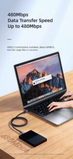 USAMS U71 Type-C To Type-C 100W PD 2m დამტენი კაბელი - Image 2