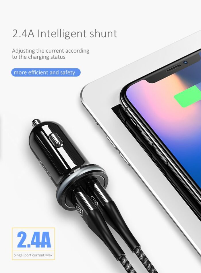 USAMS CC050 C4 2,4A მანქანის დამტენი - Image 4