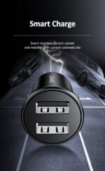 USAMS CC114 C20 2,4A მანქანის დამტენი USB შესაერთებლით - Image 2