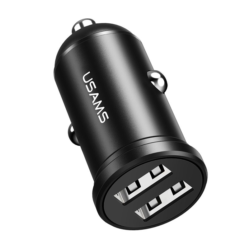 US-CC114 C20 2,4A მანქანის დამტენი USB შესაერთებლით USAMS CC114 C20 2,4A მანქანის დამტენი USB შესაერთებლით - Image 1