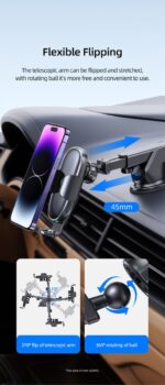 USAMS CD187 15W Wireless Charging Car Holder - Image 2