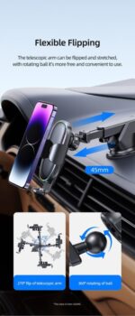 USAMS CD187 15W Wireless Charging Car Holder - Image 2
