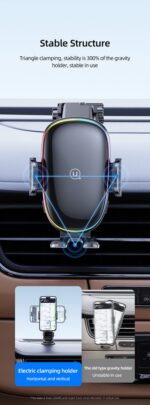 USAMS CD187 15W Wireless Charging Car Holder - Image 4