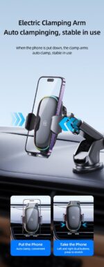 USAMS CD187 15W Wireless Charging Car Holder - Image 5