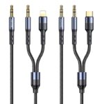 USAMS SJ554 2IN1 3,5mm + Lightning to 3,5mm Audio Cable 1,2M კაბელი