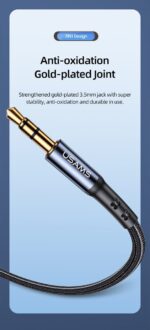US-SJ555 USAMS 2IN1 3,5mm+Type-C to 3,5mm Audio Cable 1,2M - Image 4