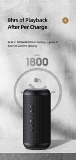 US-YX008 USAMS BT5.0 ბლუთუზ დინამიკი - Image 4
