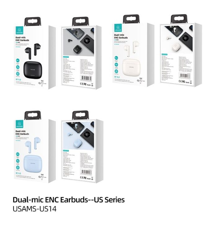 USAMS US14 Dual-mic ENC Earbuds--US Series - Image 2