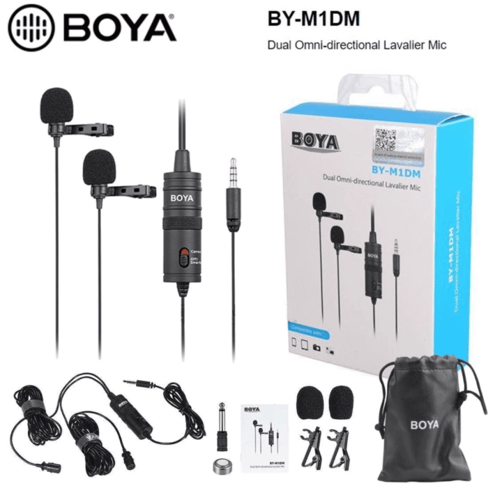 BOYA BY-M1DM Microphone ორი მიკროფონით - Image 2