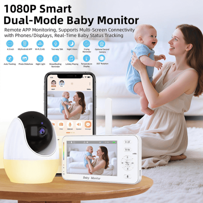 ძიძა კამერა მობილური აპლიკაციით AnHong Baby Monitor ABM206 - Image 2