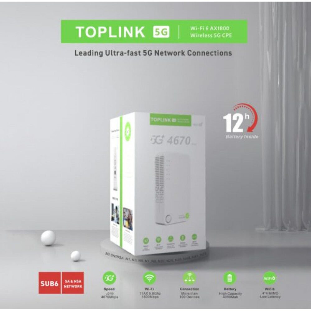 Toplink 5G Router MR 530 5G სიმ ბარათიანი როუტერი Toplink 5G Router MR 530 5G სიმ ბარათიანი როუტერი - Image 1