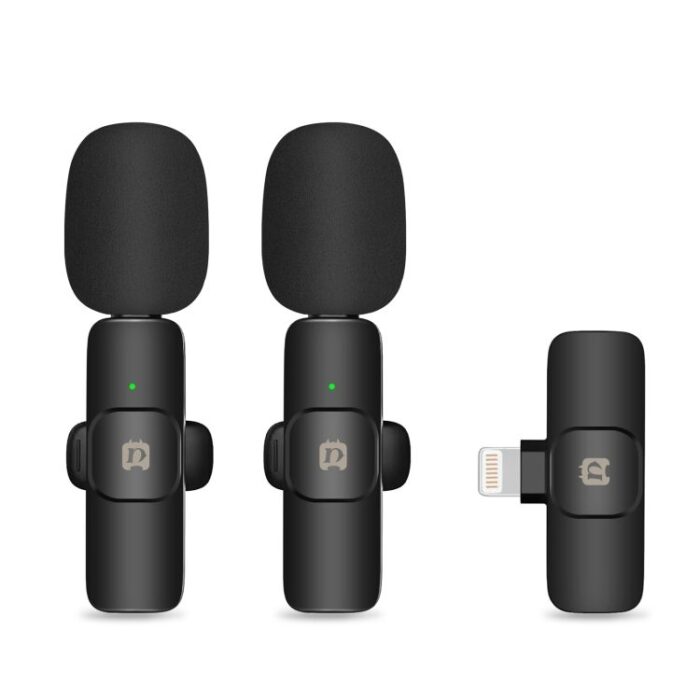 Puluz Wireless 2x Microphone უსადენო სამკერდე მიროფონი - Image 2