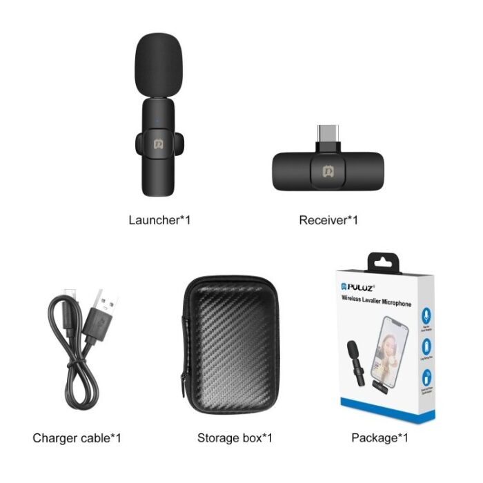 Puluz Wireless Microphone 1x უსადენო სამკერდე მიკროფონი - Image 8