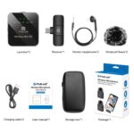 Puluz Wireless Microphone 2x უსადენო სამკერდე მიკროფონი - Image 2
