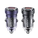 USAMS C35 45W მანქანის დამტენი Type-C და USB პორტით