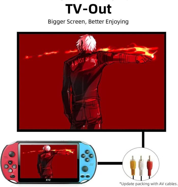 X12 Game console რეტრო თამაშების კონსოლი 3000 თამაშით - Image 5