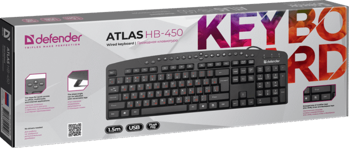 Defender HB-450 სადენიანი კლავიატურა - Image 3