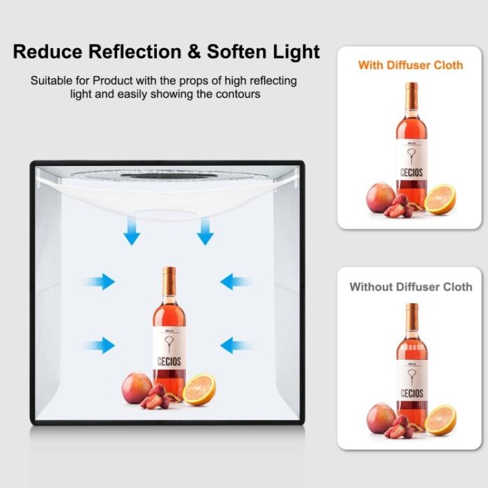 PULUZ Photo Lighting Studio 40x40 cm მინი ფოტოსტუდია - Image 7