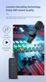 უსადენო სამკერდე მიროფონი K35 Pro Wireless Microphone - Image 2