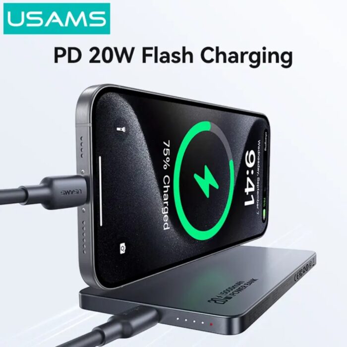 ფოვერ ბანკი USAMS CD231 Wireless power bank 5000mAh - Image 5
