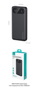 ფოვერ ბანკი USAMS CD249 PD20W Fast Charging Power Bank 10000mAh - Image 3