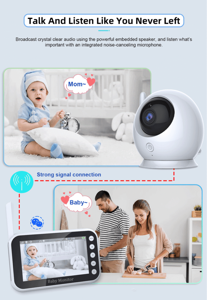 ძიძა კამერა Anhong ABM100 Baby monitor 4.3 inch - Image 3