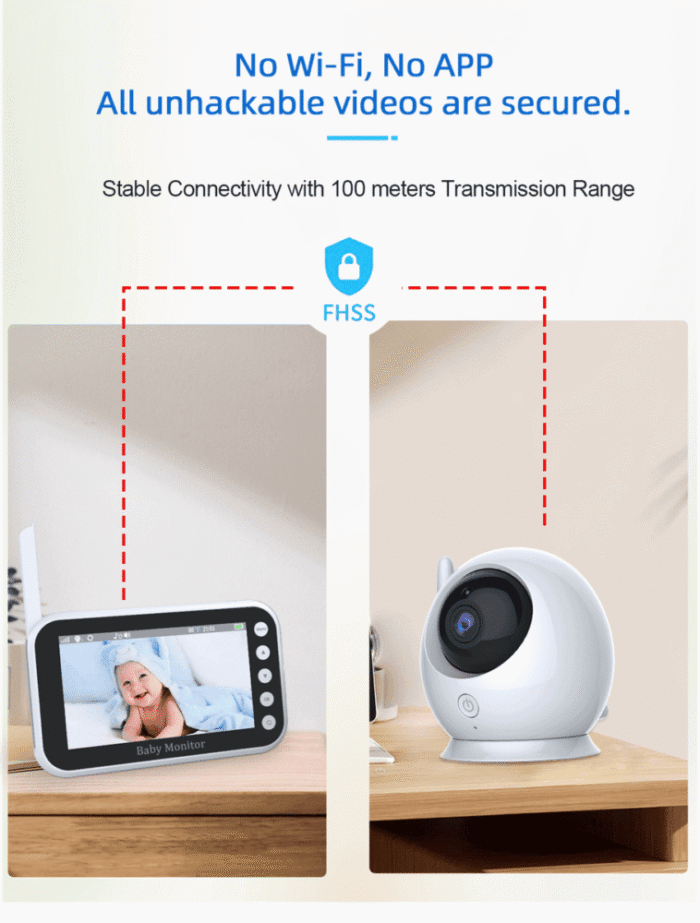 ძიძა კამერა Anhong ABM100 Baby monitor 4.3 inch - Image 6