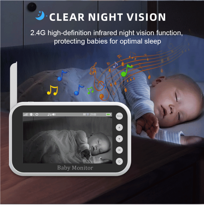 ძიძა კამერა Anhong ABM100 Baby monitor 4.3 inch - Image 9