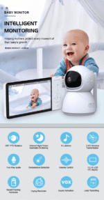 ძიძა კამერა Anhong ABM700 Baby monitor 5 Inch - Image 2
