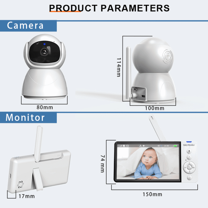 ძიძა კამერა Anhong ABM700 Baby monitor 5 Inch - Image 6