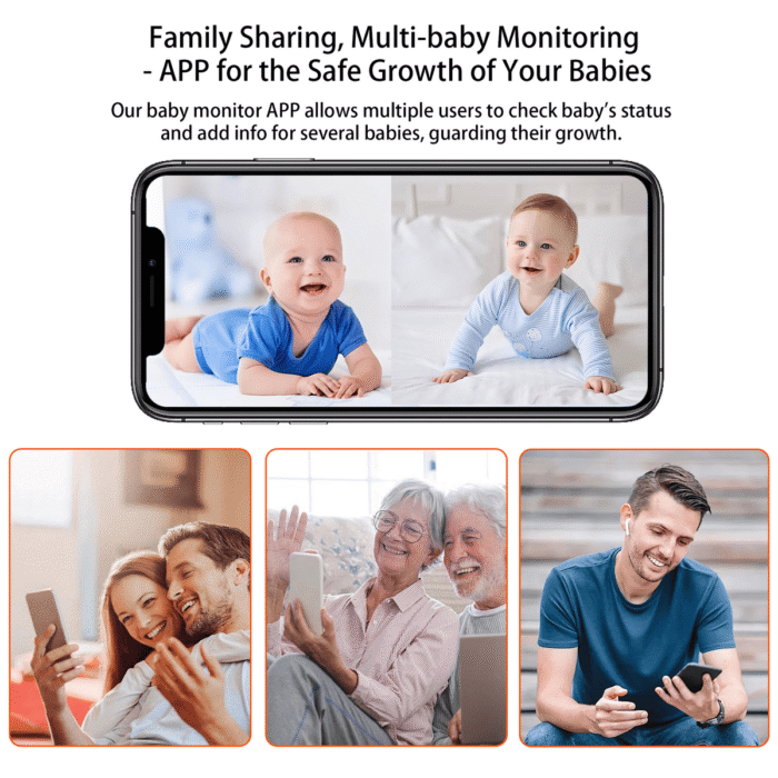 ძიძა კამერა Anhong ABM720 Baby monitor 5 inch - Image 3