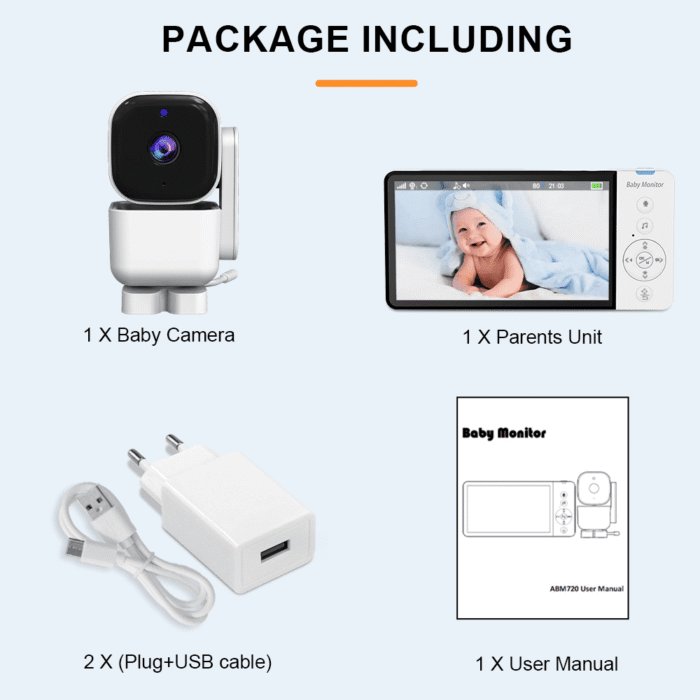 ძიძა კამერა Anhong ABM720 Baby monitor 5 inch - Image 5