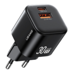 USAMS CC263 – GaN Mini 30W Dual Port USB-C + USB-A Charger