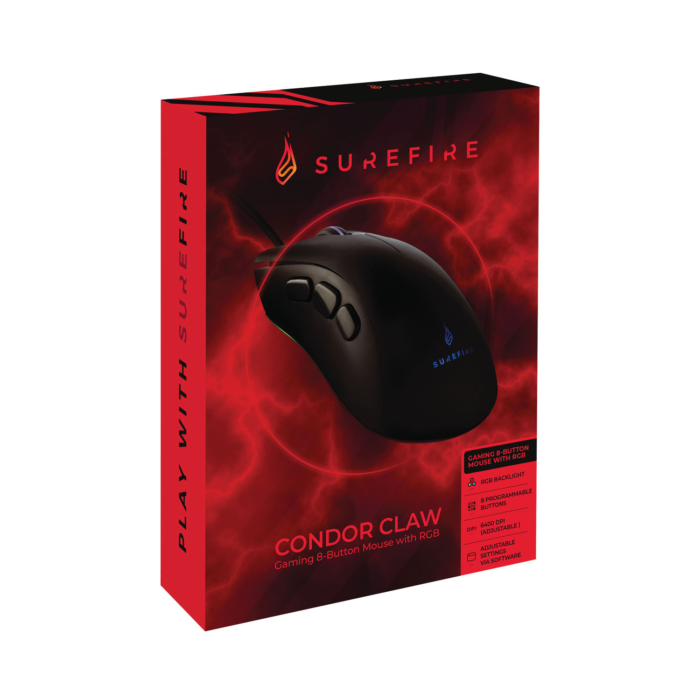 SureFire Condor Claw Gaming 8B RGB Mouse გეიმერული მაუსი - Image 3