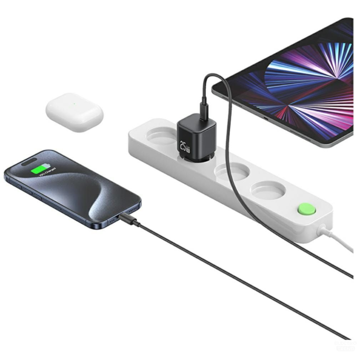 USAMS CC289 25W GaN Mini Fast Charger USB-C - Image 2