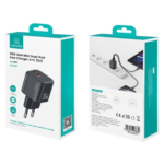 USAMS CC263 – GaN Mini 30W Dual Port USB-C + USB-A Charger - Image 3