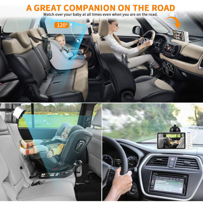 მანქანის ძიძა კამერა Anhong ABM950 Baby Car Camera Monitor - Image 2