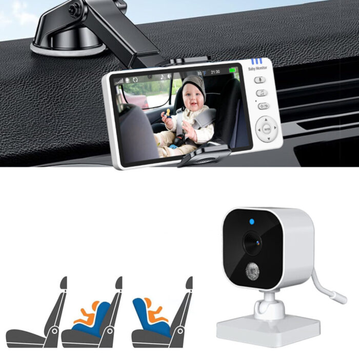 მანქანის ძიძა კამერა Anhong ABM950 Baby Car Camera Monitor - Image 6