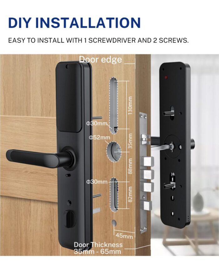 Liliwise Smart Door Lock H6B სმარტ სახელური - Image 3