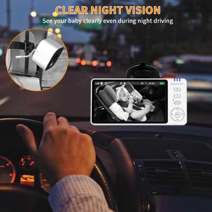 მანქანის ძიძა კამერა Anhong ABM950 Baby Car Camera Monitor - Image 3