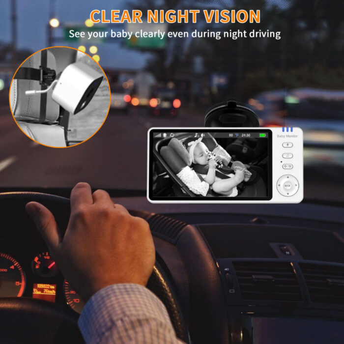 მანქანის ძიძა კამერა Anhong ABM950 Baby Car Camera Monitor - Image 3