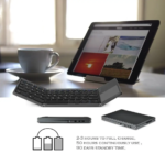 დასაკეცი ბლუთუზ კლავიატურა სენსორით | Ultra Slim Folding Keyboard - Image 3